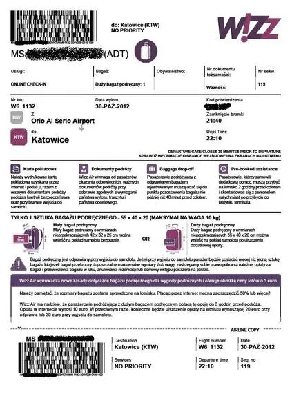 Bilety lotnicze Wizzair