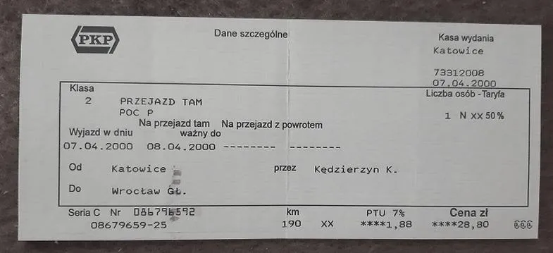 Internetowy bilet PKP