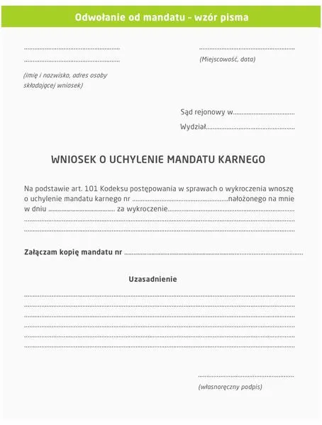 Odwołanie od mandatu