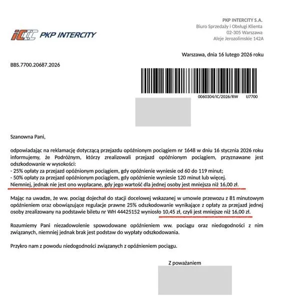 Procedury reklamacyjne PKP