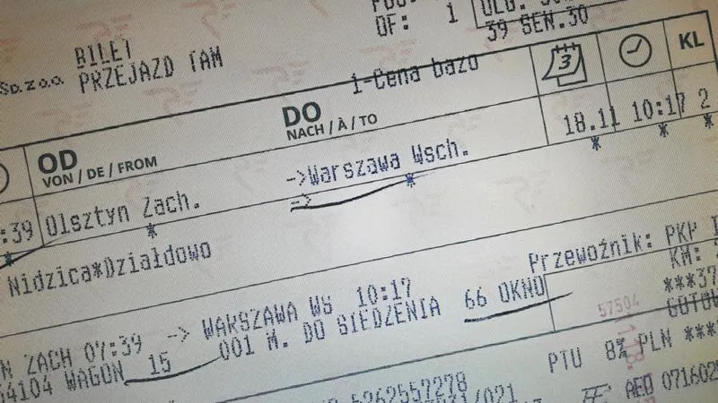 Rezerwacja miejsc w pociągach