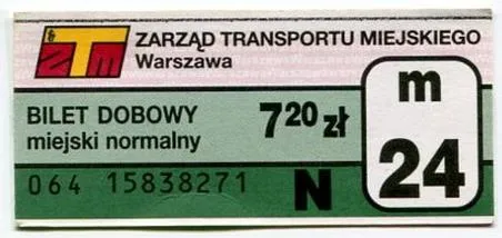Rodzaje biletów dobowych