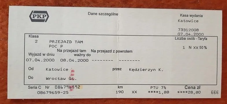 Zakup biletu w pociągu