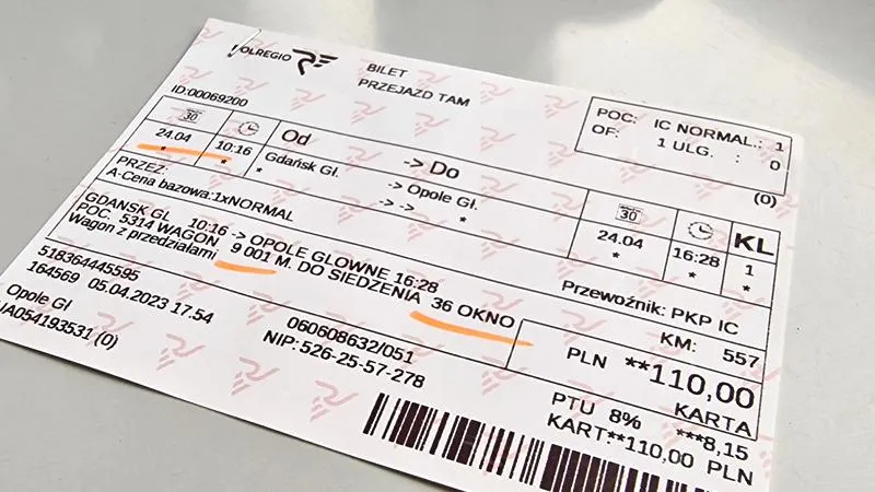 Zwrot biletu PKP Intercity